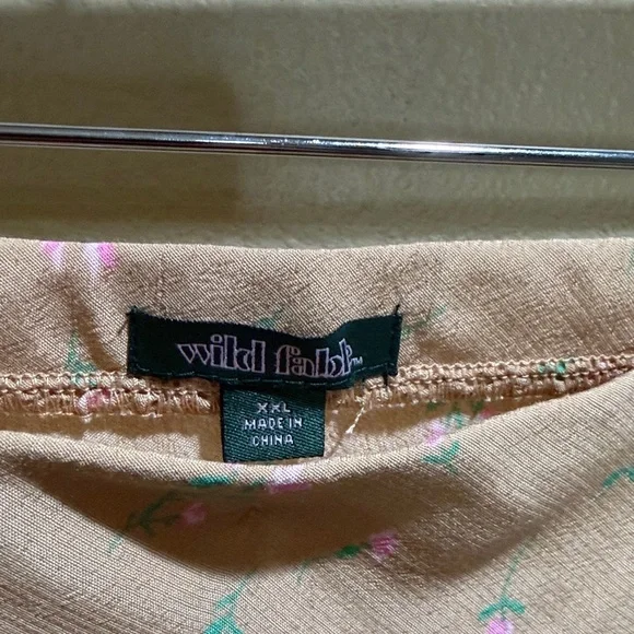 NWT Wild Fable Size XXL Beige Floral Maxi Skirt - Picture 3 of 9